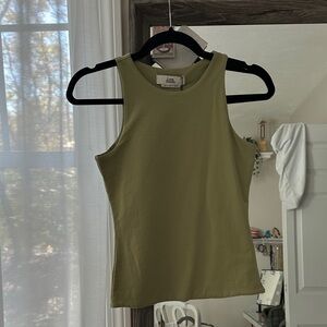 NWT Elegant Olive Green Tank Top